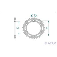 картинка Звезда ведомая AFAM 10501-43 (JTR245/3.43) от магазина moto-bazar61.ru