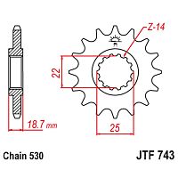 Звезда ведущая AFAM 52900-15 (JTF743.15) - купить в Ростове-на-Дону