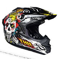 Шлем THH TX-24 black/fluo/blue/red L 15470 фото вид спереди | Moto-Bazar