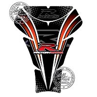 картинка Наклейка на бак MOTOGRAFIX SUZUKI BLACK/ORANGE TS020KO от магазина moto-bazar61.ru
