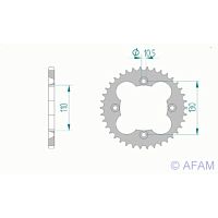 картинка Звезда ведомая AFAM 10318-39 от магазина moto-bazar61.ru