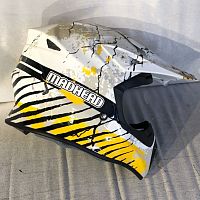 Шлем кросс MADHEAD wh/blk/yellow L 15885 фото вид спереди | Moto-Bazar