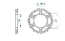 картинка Звезда ведомая AFAM 12813-38 (JTR 479.38) от магазина moto-bazar61.ru