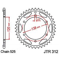 картинка Звезда ведомая JT JTR312.38 от магазина moto-bazar61.ru