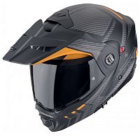 Шлем Scorpion ADX-2 LEWIS blk.matt/orange/carbon XL 89-504-168-06 XL фото вид спереди | Moto-Bazar