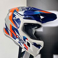 Шлем ONEAL 3Series RIDE V.24 wh/blue S 0625-11 S фото вид спереди | Moto-Bazar