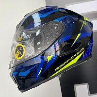 картинка Шлем Scorpion EXO-391 AAXO blk/blue/yellow M 139-474-66-04 M от магазина moto-bazar61.ru