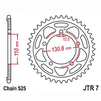 картинка Звезда ведомая JT JTR7.46ZBK от магазина moto-bazar61.ru