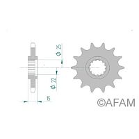 картинка Звезда ведущая AFAM 24506-14 (JTF1515,14) от магазина moto-bazar61.ru