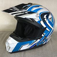 картинка Шлем кросс ALLTOP MX-1 white/blue S AP-867-whiteblue от магазина moto-bazar61.ru