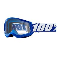 Очки кроссовые 100% STRATA 2 blue/clear lens 50027-00002 фото сбоку | Moto-Bazar