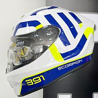 картинка Шлем Scorpion EXO-391 AROK wh/blue/yellow XL 139-417-241-06 XL от магазина moto-bazar61.ru