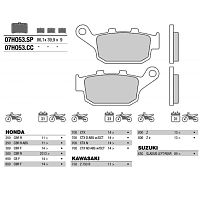 Тормозные колодки BREMBO SINTER 07HO50LA для мотоциклов Honda, Kawasaki, Suzuki