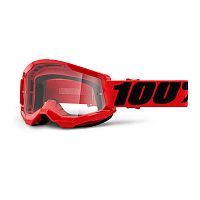 Очки кроссовые 100% STRATA 2 Red/clear lens 50027-00004 фото сбоку | Moto-Bazar