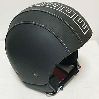 картинка Шлема MOMO DESIGN HERO (кожа) black/silver ML 08581 от магазина moto-bazar61.ru