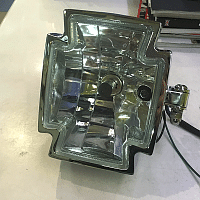 картинка Фара GOTHIC, chrome, clear lens, bottom mount от магазина moto-bazar61.ru