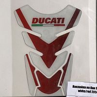картинка Наклейка на бак DUCATI white/red 20501 от магазина moto-bazar61.ru